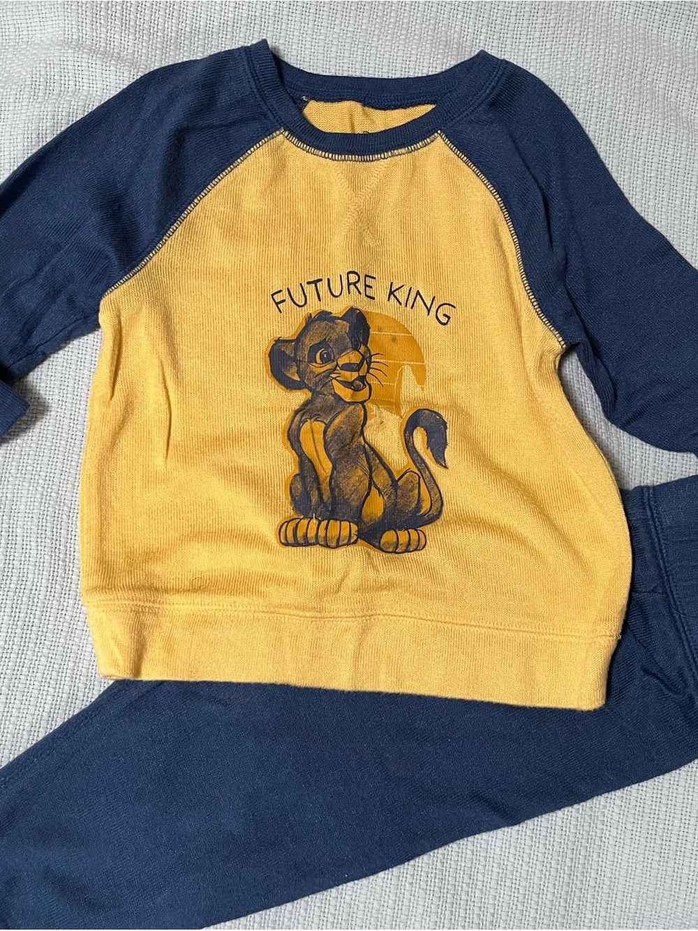 Disney Mustard & Navy 'Future King' Raglan Sweatshirt